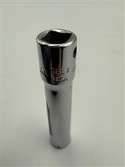 SNAP-ON SOCKET 1/4 INCH HEX DRIVE SAE #8 DEEP SPLINE